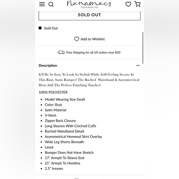 No flaws Here Satin Assymmetrical romper in Rust - Picture 10 of 10